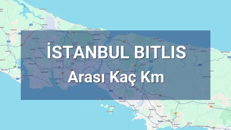 İstanbul Bitlis Arası Kaç Km