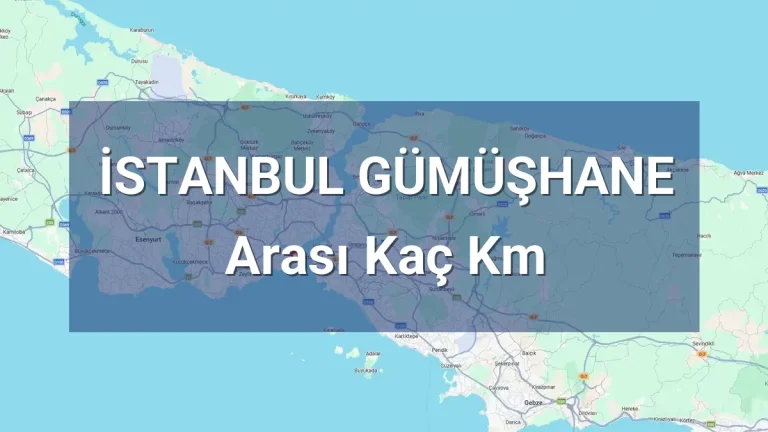 İstanbul Gümüşhane Arası Kaç Km
